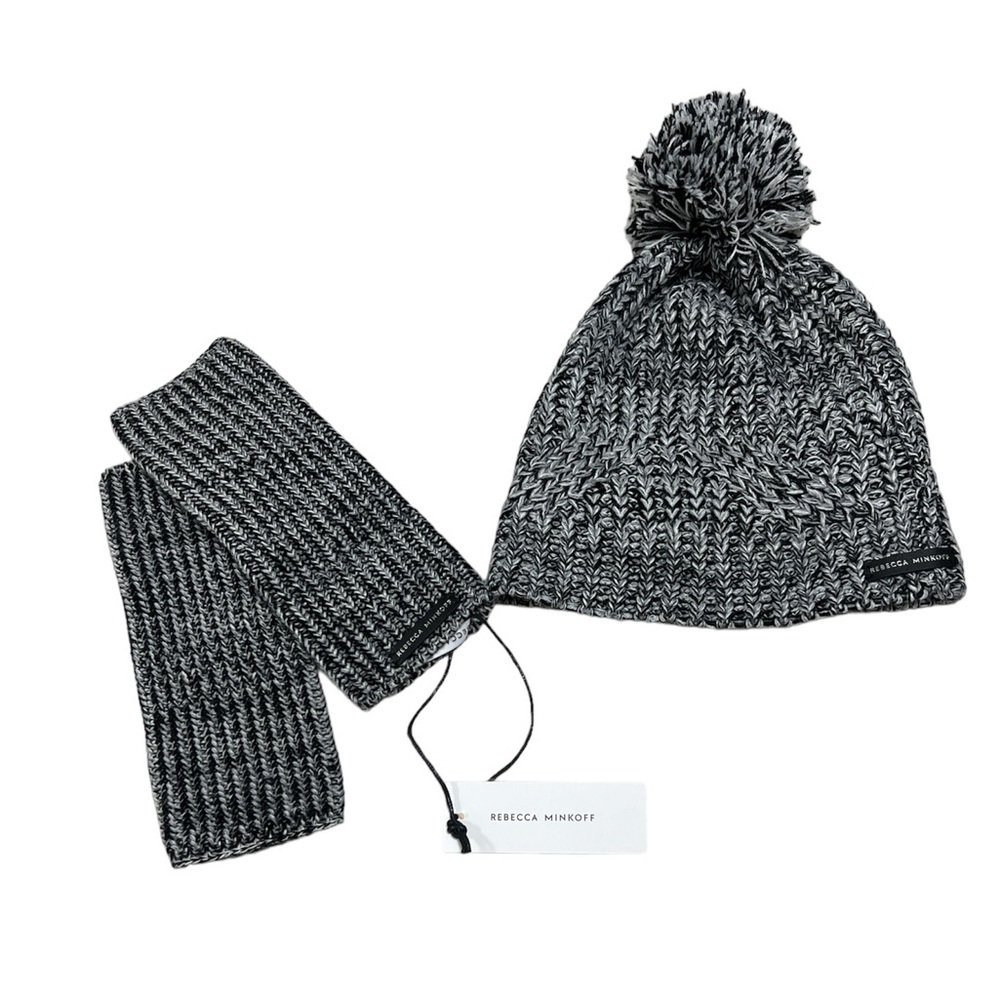🆕 Rebecca Minkoff Marled Beanie / Arm Warmer Set